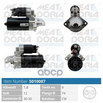 

MEAT&DORIA Стартер 12V 1 8KW BMW 1 E81 3 E46 E90 5 E60 X3 E83