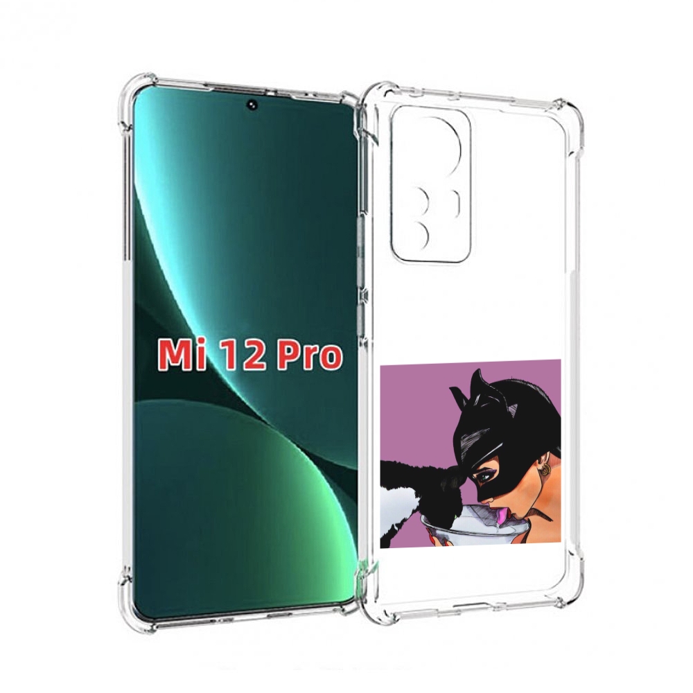 

Чехол MyPads девушка с котом пьют молоко женский для Xiaomi 12S Pro, Прозрачный, Tocco