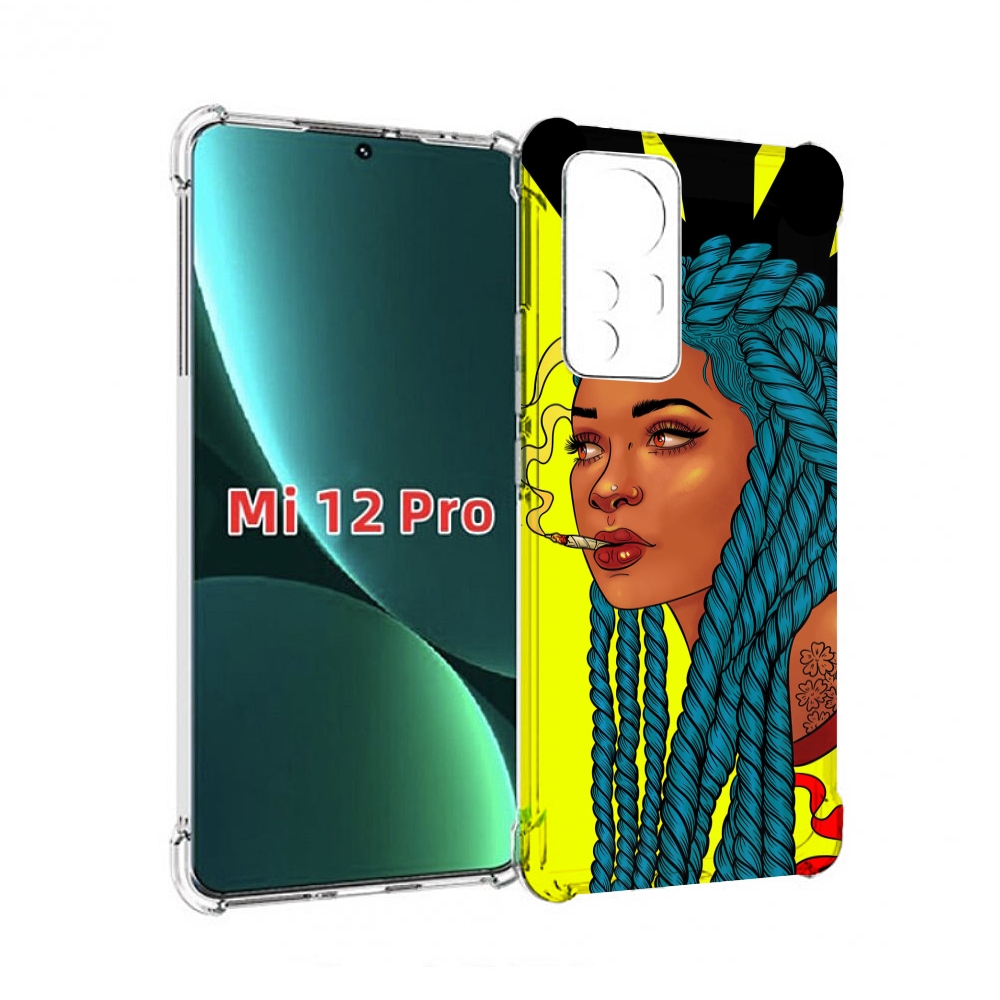 

Чехол MyPads девушка с запутанными волосами синий женский для Xiaomi 12S Pro, Прозрачный, Tocco