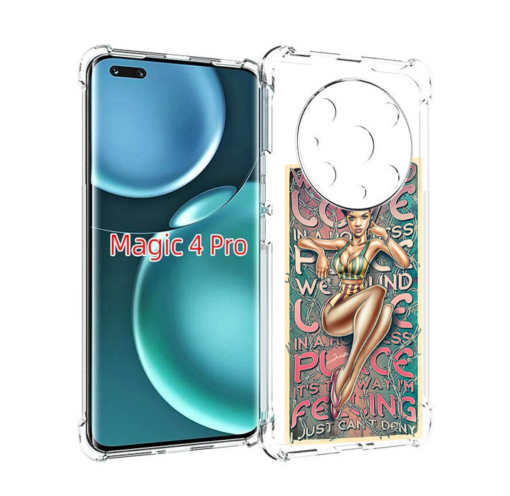 

Чехол MyPads постер-рианна для Honor Magic4 Pro, Прозрачный, Tocco