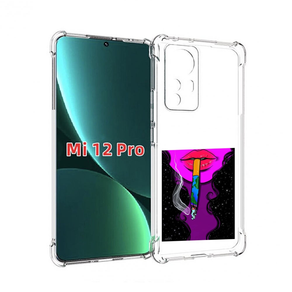 

Чехол MyPads девушка курит землю женский для Xiaomi 12S Pro, Прозрачный, Tocco