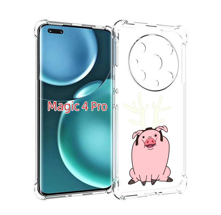 

Чехол MyPads поросенок-с-рогами для Honor Magic4 Pro, Прозрачный, Tocco