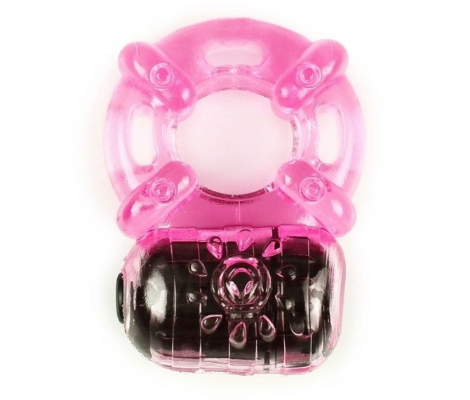 фото Розовое эрекционное кольцо c вибропулей brazzers