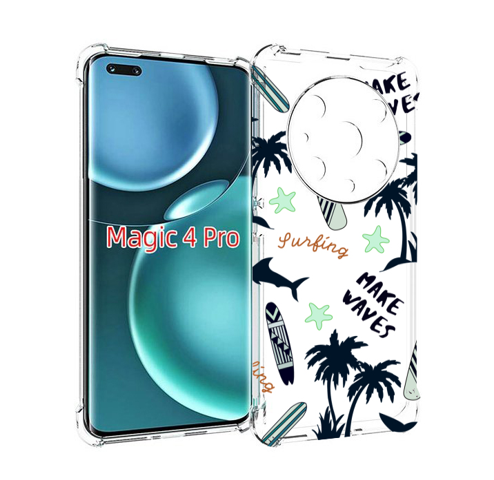 

Чехол MyPads пляжная-тематика для Honor Magic4 Pro, Прозрачный, Tocco
