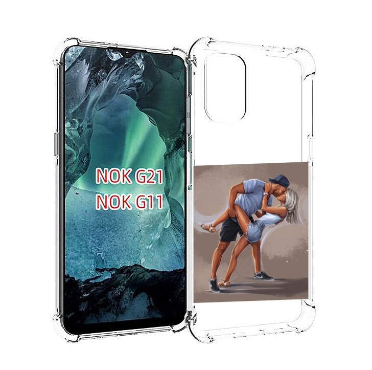 

Чехол Mypads Девушка С Парнем Танцуют Женский Для Nokia G11/G21, Прозрачный, Tocco
