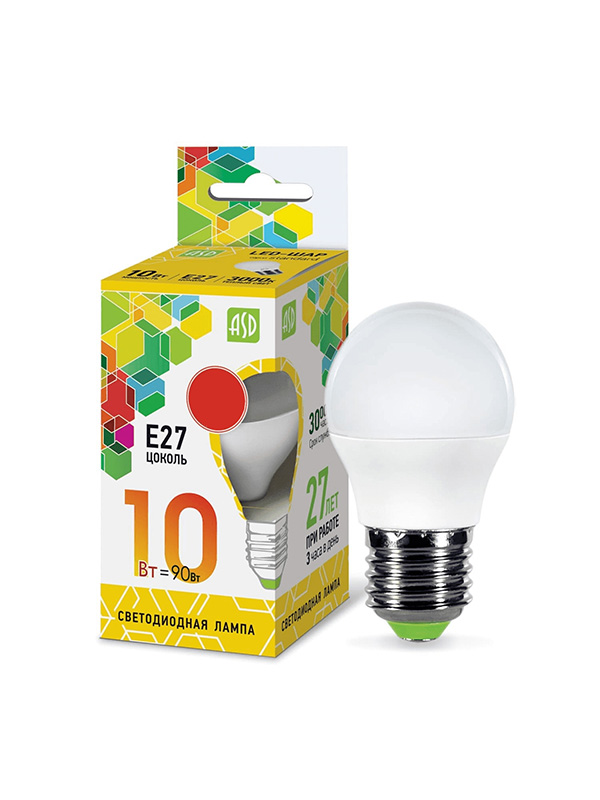 

Лампочка ASD LED-Шар-Standard Е27 10W 230V 3000К 900Lm 4690612015477, LED-Шар-Standard
