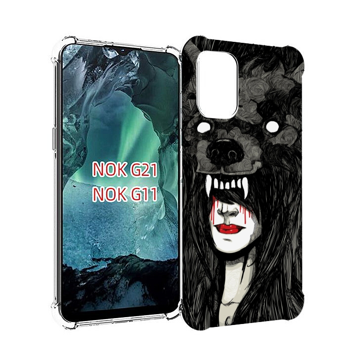 

Чехол Mypads Девушка В Шкуре Волка Женский Для Nokia G11/G21, Прозрачный, Tocco