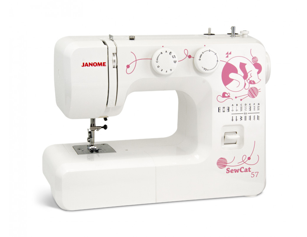 

Швейная машина Janome SewCat 57 белый, розовый, SewCat 57
