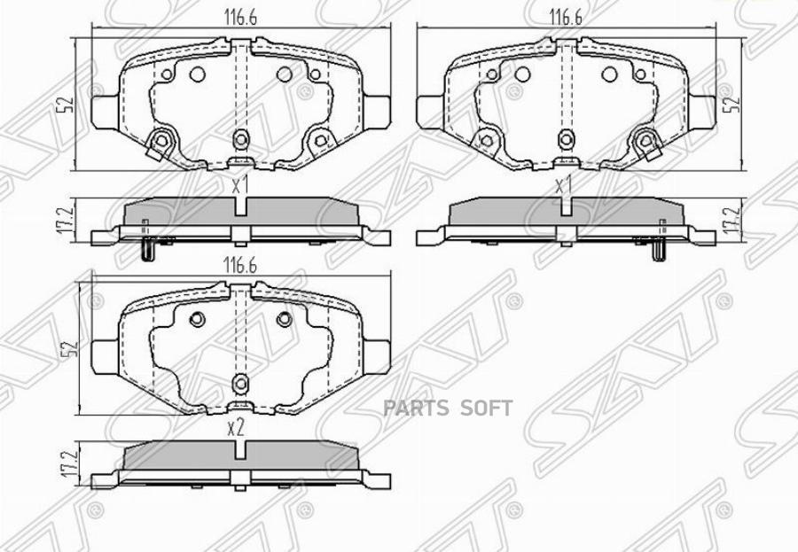 

SAT STDG1Z2200C Колодки тормозные зад FORD EXPLORER 3/5