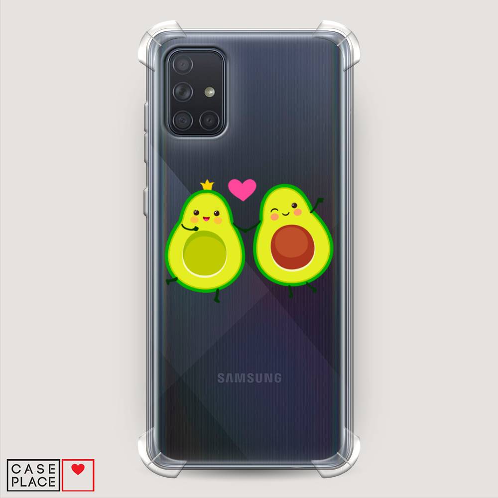 фото Противоударный силиконовый чехол "авокадо любят" на samsung galaxy a71 awog