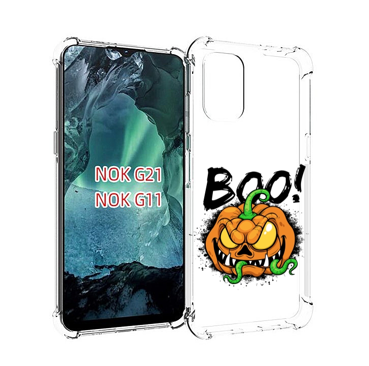 

Чехол Mypads Хэллоуин Бу Для Nokia G11/G21, Прозрачный, Tocco