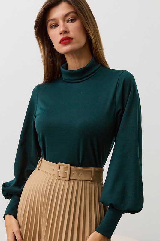 Блуза женская EVA BERTEN А014 зеленая 6XL