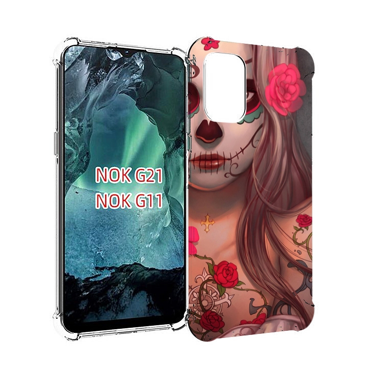 

Чехол MyPads девочка в рисунках для Nokia G11 / G21, Прозрачный, Tocco
