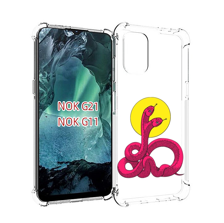 

Чехол Mypads Двухголовая-Змея Для Nokia G11/G21, Прозрачный, Tocco