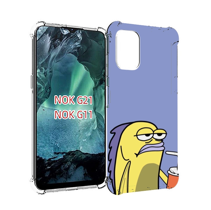 

Чехол Mypads Грусная-Рыба-Из-Спанч-Боба Для Nokia G11/G21, Прозрачный, Tocco
