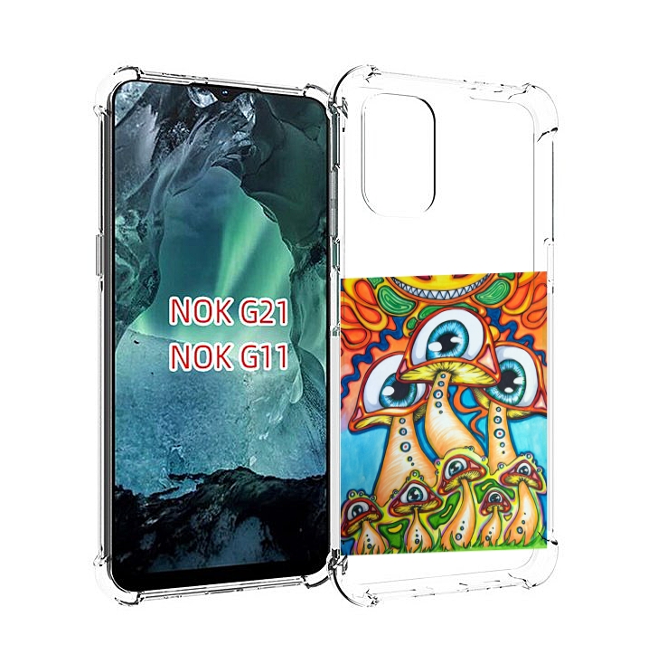 

Чехол Mypads Грибы С Глазами Для Nokia G11/G21, Прозрачный, Tocco