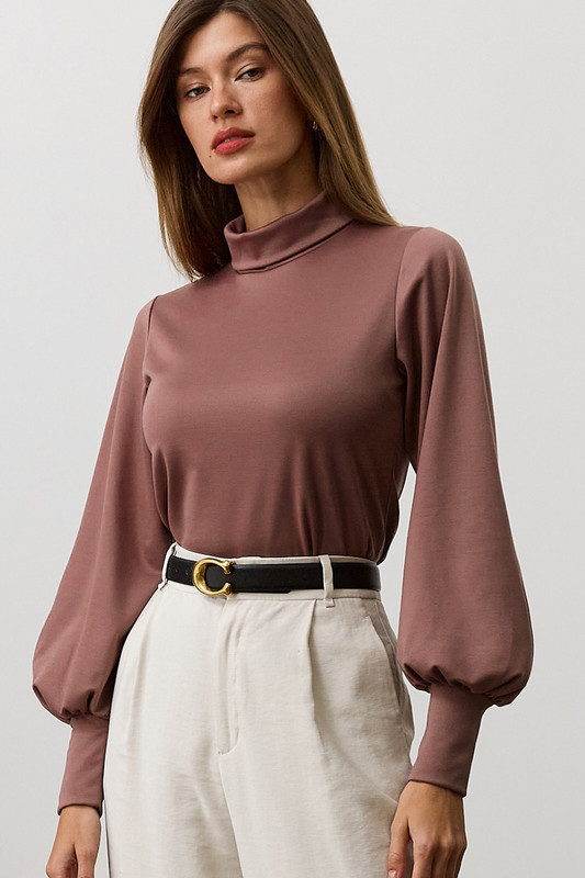 

Блуза женская EVA BERTEN А014 коричневая XL, Коричневый, А014