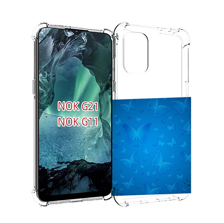 

Чехол MyPads голубые-бабочки для Nokia G11 / G21, Прозрачный, Tocco