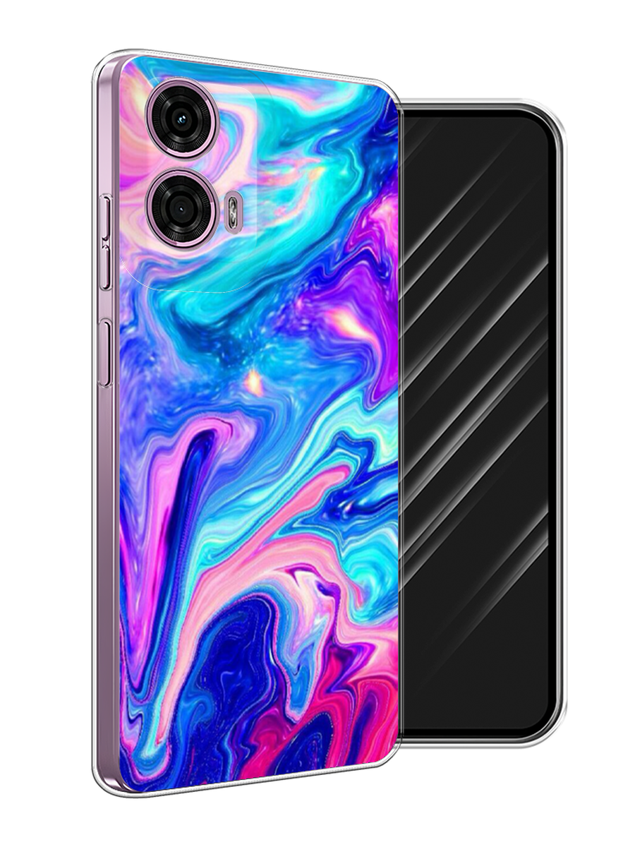 

Чехол Awog на Motorola Moto G24 "Потеки краски", Розовый, 243850-1