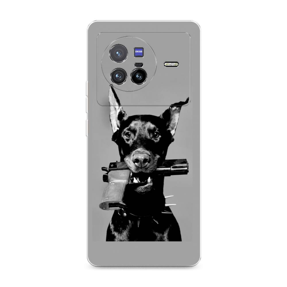

Силиконовый чехол "Доберман" на Vivo X80, Разноцветный, 266550-1