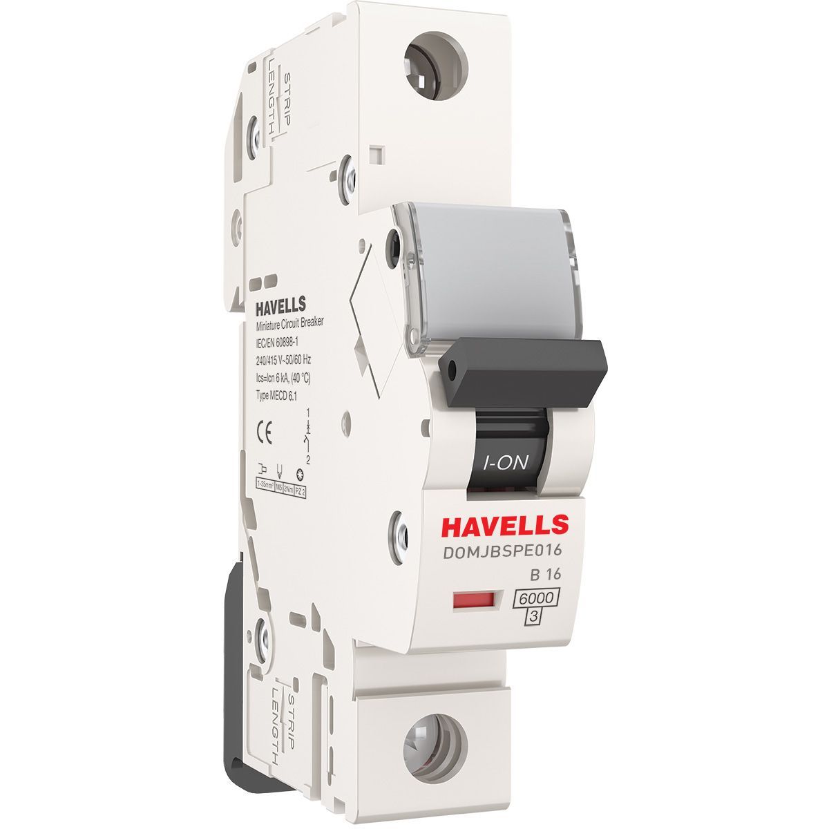 фото Автоматический выключатель havells: 1p, 6ka, b-16a, 1m