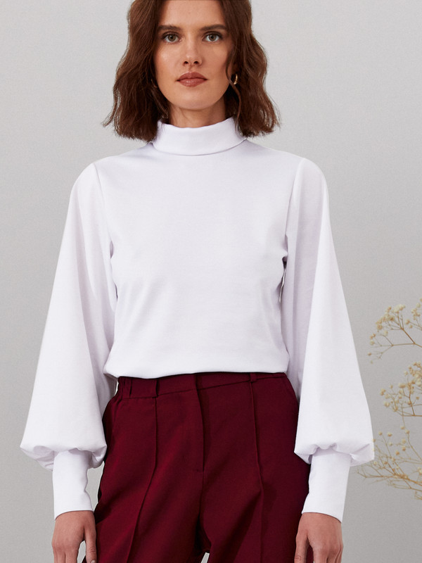 

Блуза женская EVA BERTEN А014 белая 5XL, Белый, А014