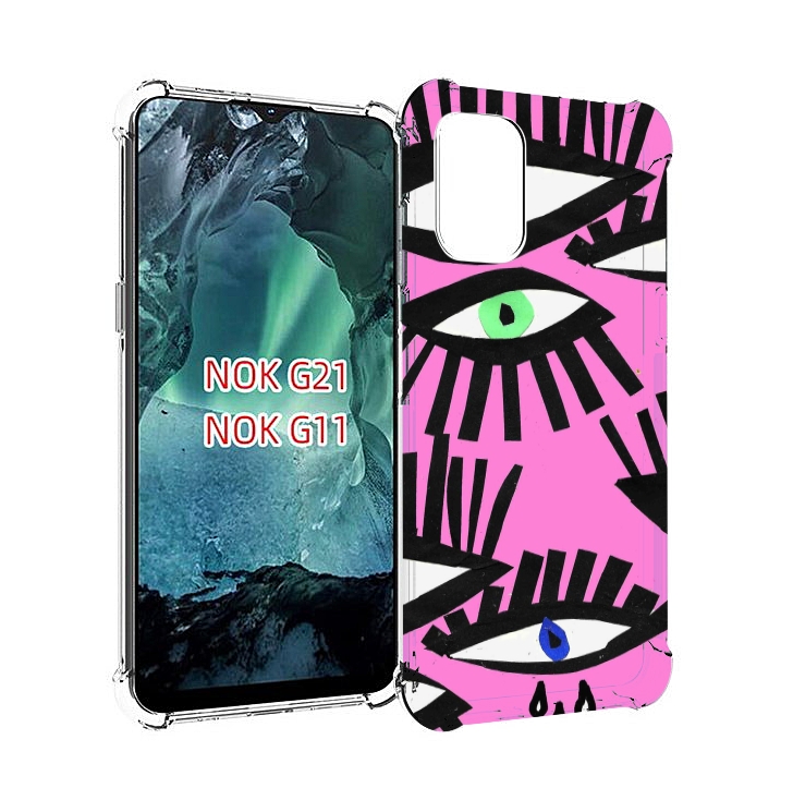 

Чехол Mypads Глазки Абстракция Для Nokia G11/G21, Прозрачный, Tocco