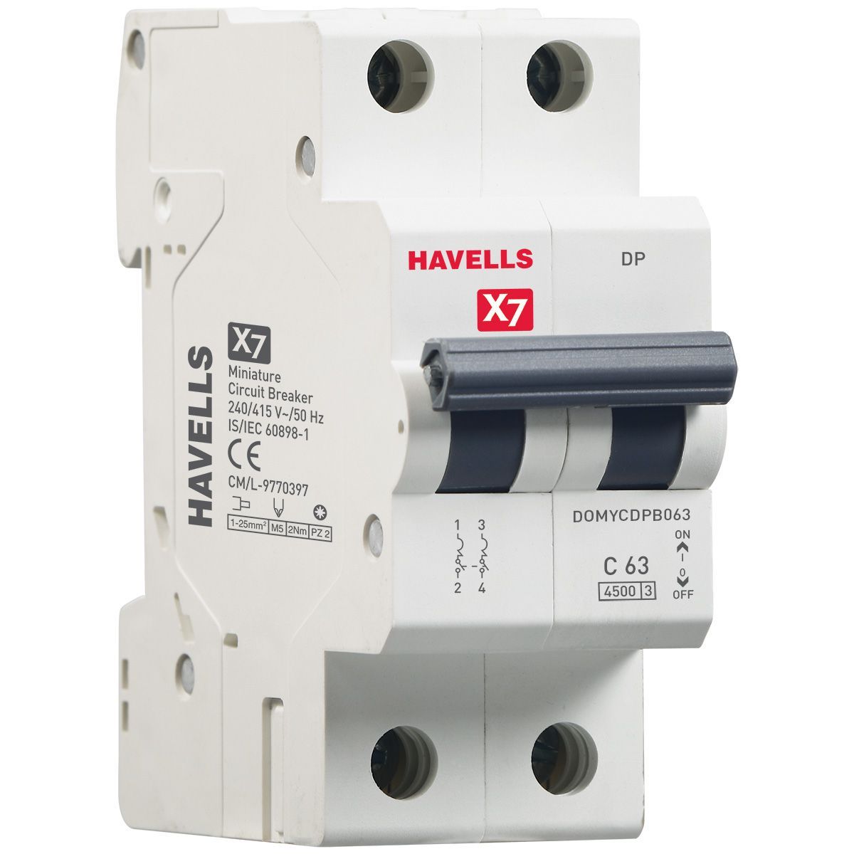 фото Автоматический выключатель havells: 2p, 4.5ka, с-63a, 2m