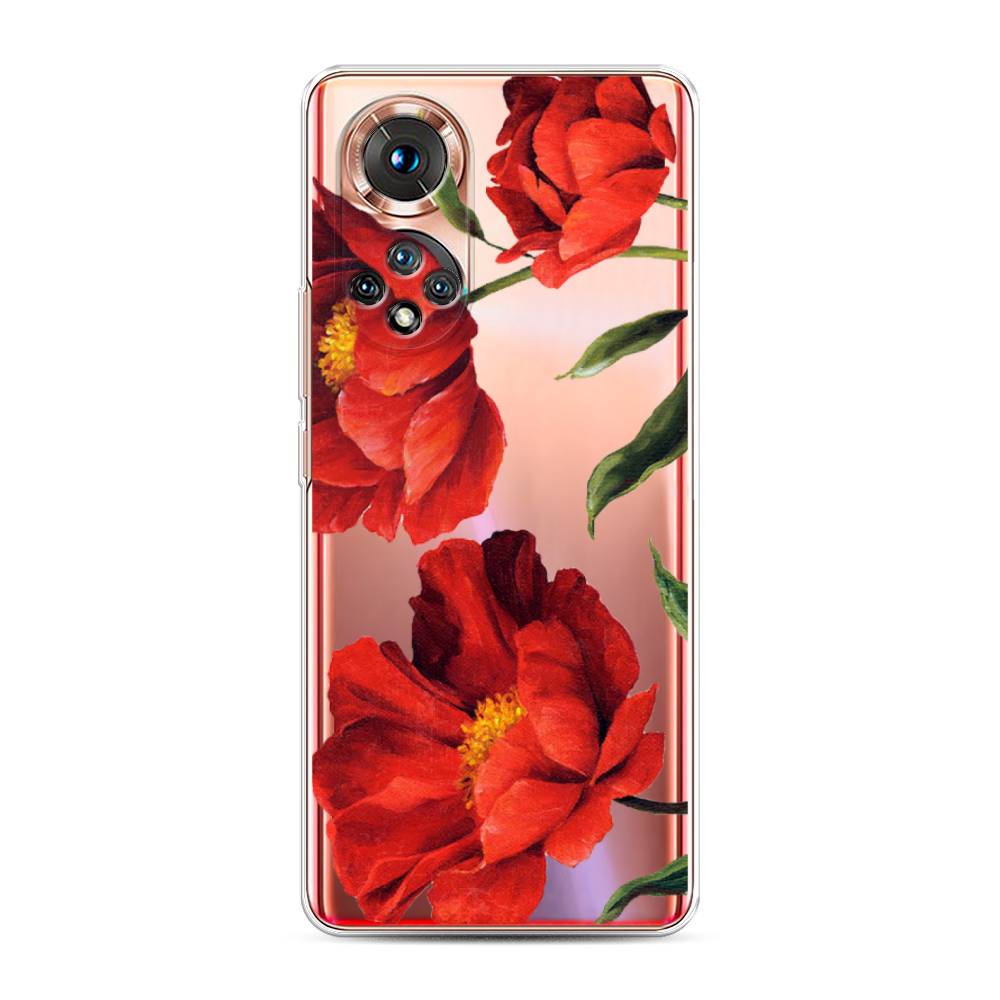 фото Чехол awog "красные маки" для honor 50