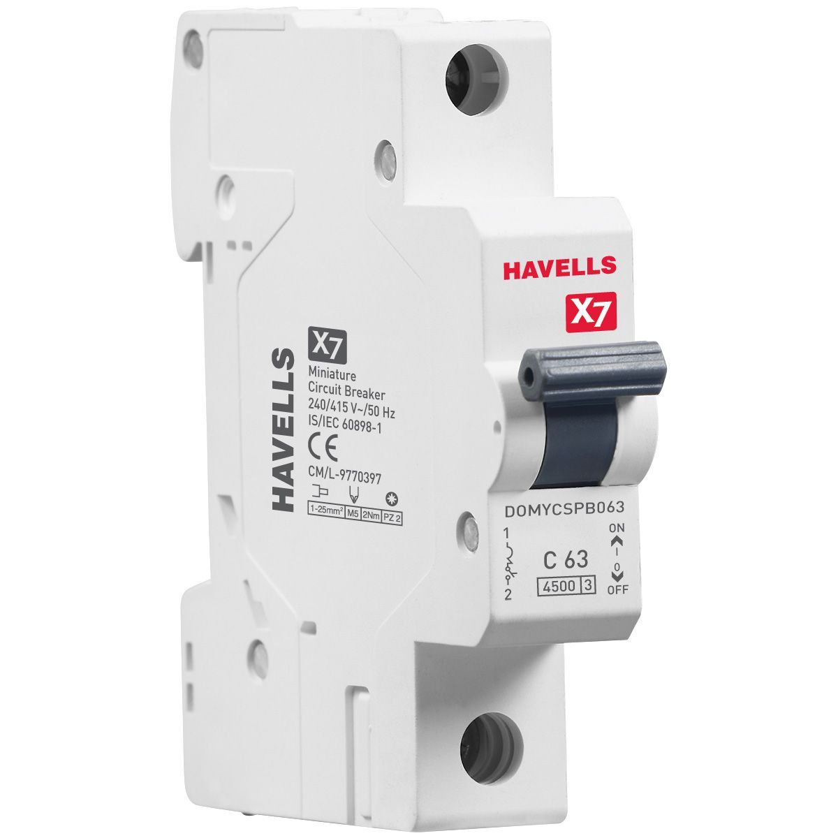 Автоматический выключатель Havells 1P 45kA С-63A 1M 282₽