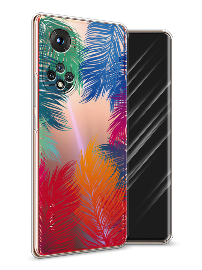 

Чехол Awog на Honor 50 "Рамка из перьев", Красный, 6105450-4