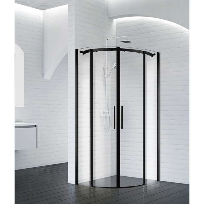 фото Уголок душевой belbagno acqua 900x900 acqua-r-2-90-c-nero