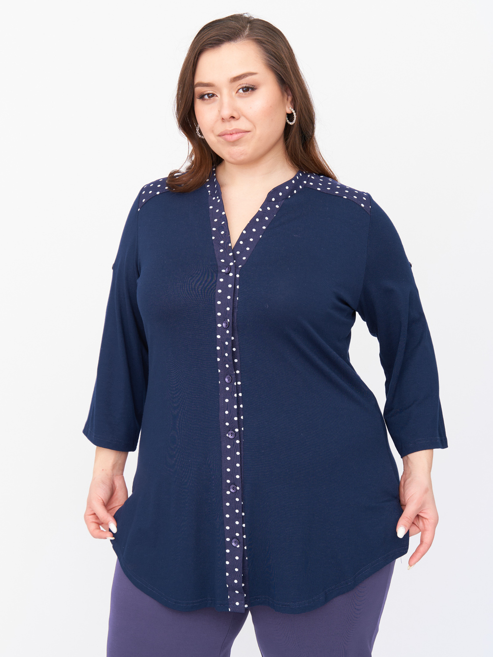 

Блуза женская ZORY ZBL09003DBL05 синяя 60 RU, Синий, ZBL09003DBL05