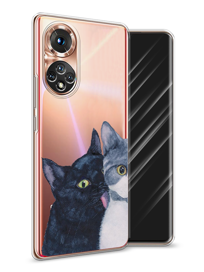 

Чехол Awog на Honor 50 "Кошачья любовь", Синий, 6105450-1
