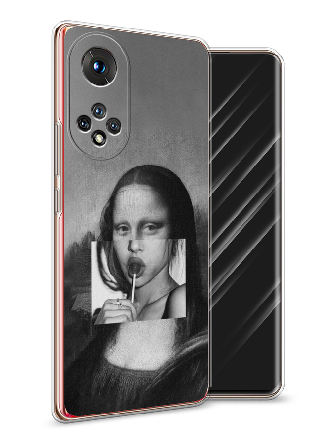 

Чехол Awog на Honor 50 "Mona Lisa sucking lollipop", Серый, 6105450-9