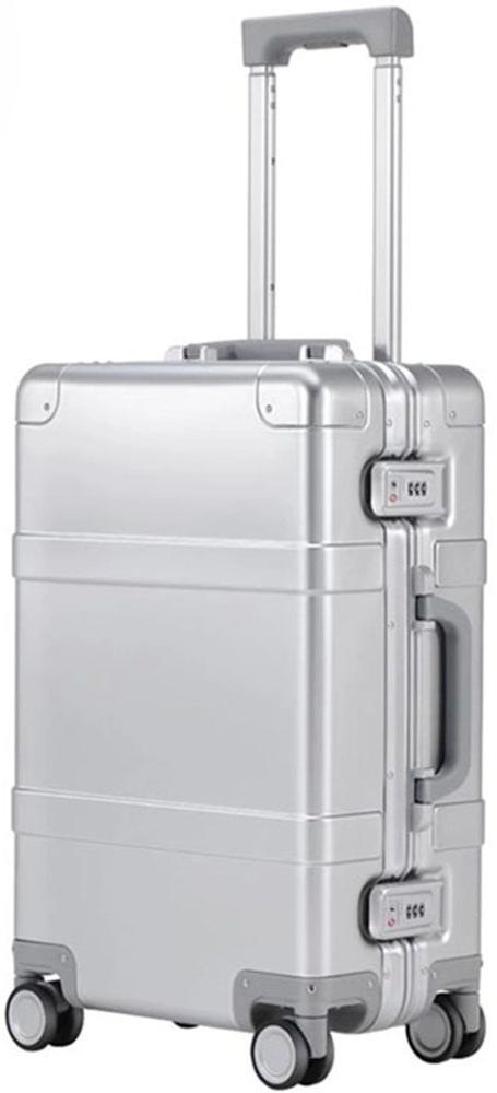 фото Чемодан унисекс xiaomi ninetygo metal luggage 20" серебряный, 55x37.5x21.5 см
