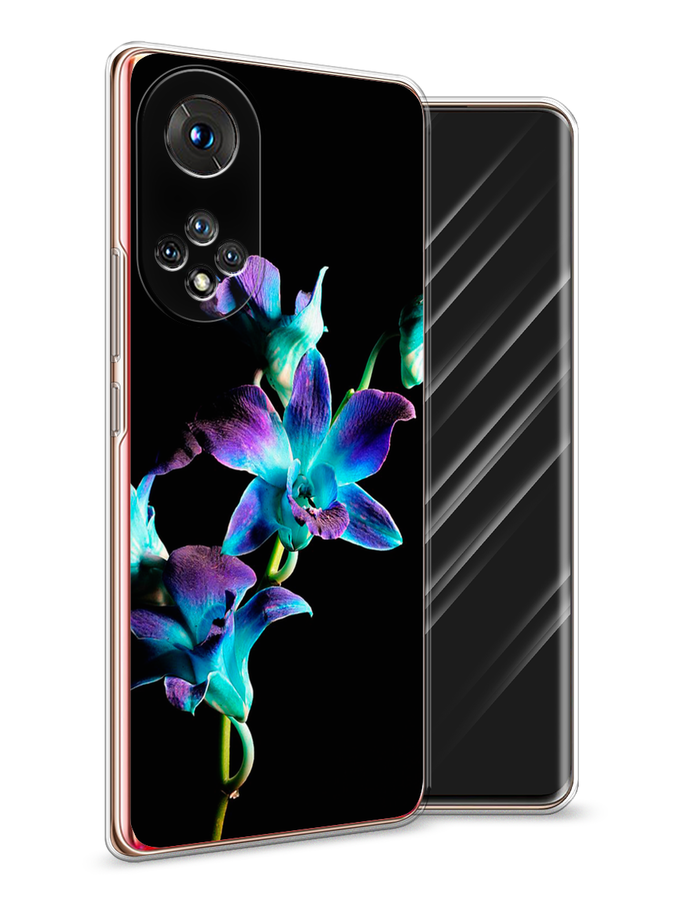

Чехол Awog на Honor 50 "Синий цветок на черном", Черный;голубой;синий, 6105450-8