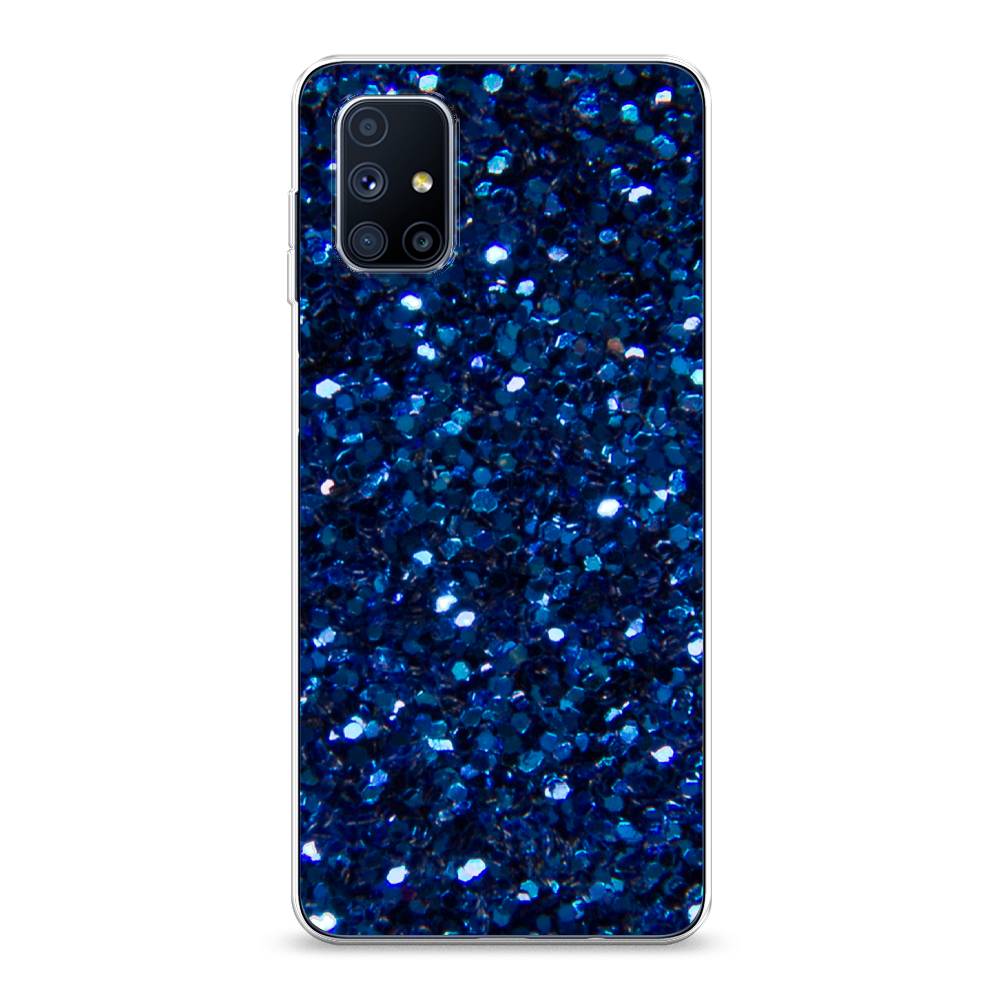 фото Чехол awog "синие блестки рисунок" для samsung galaxy m51