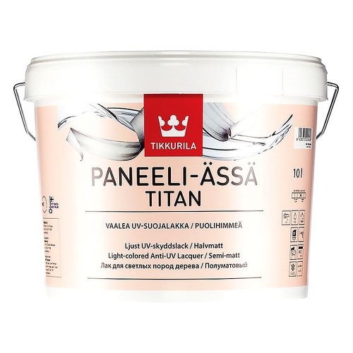 фото Лак tikkurila paneeli-assa titan (531650060) бесцветный 10л 10кг