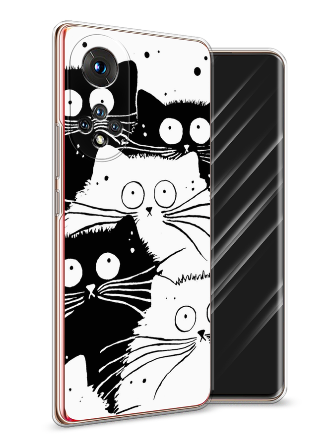 фото Чехол awog "коты черно-белые" для honor 50