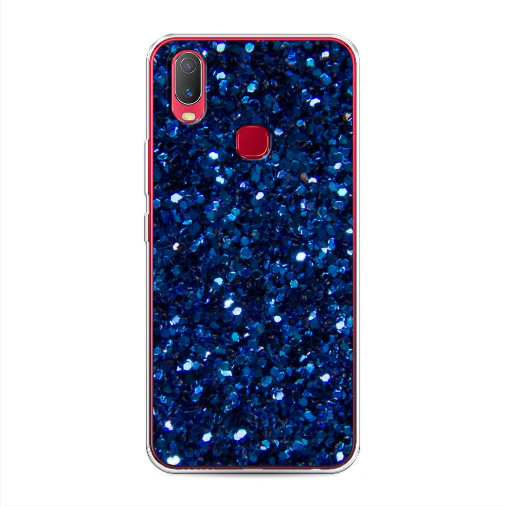 фото Чехол awog "синие блестки рисунок" для vivo y11