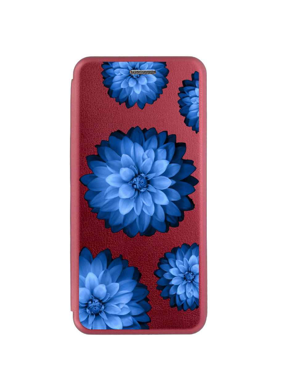 

Чехол для iPhone 6 бордовый 1754 СИНИЕ ЦВЕТЫ, MOB-APL-6
