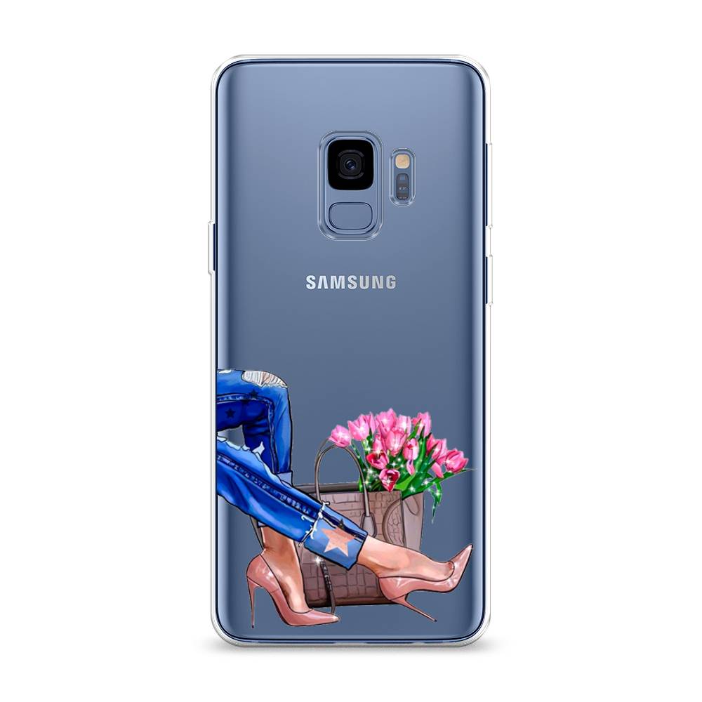 

Чехол Awog на Samsung Galaxy S9 "Каблучки", Голубой;коричневый;розовый, 25750-7