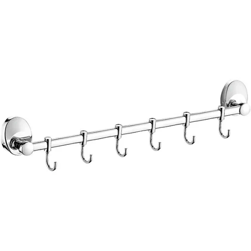 Вешалка с крючками для ванной Frap F1615-6, 6 крючков, хром