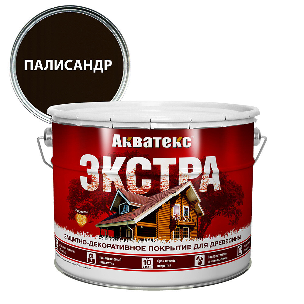 

Антисептик Акватекс палисандр 9 л, Коричневый