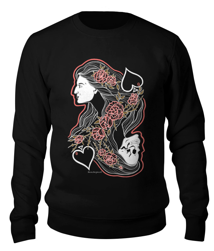 

свитшот унисекс Printio Пиковая дама черный XL, Пиковая дама