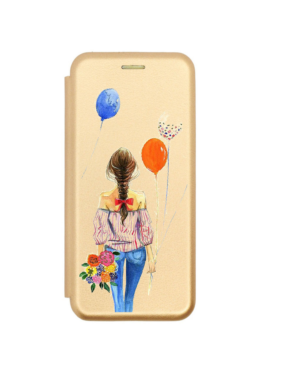 

Чехол для iPhone 6 золотистый 1319 ДЕВУШКА С ШАРАМИ, MOB-APL-6