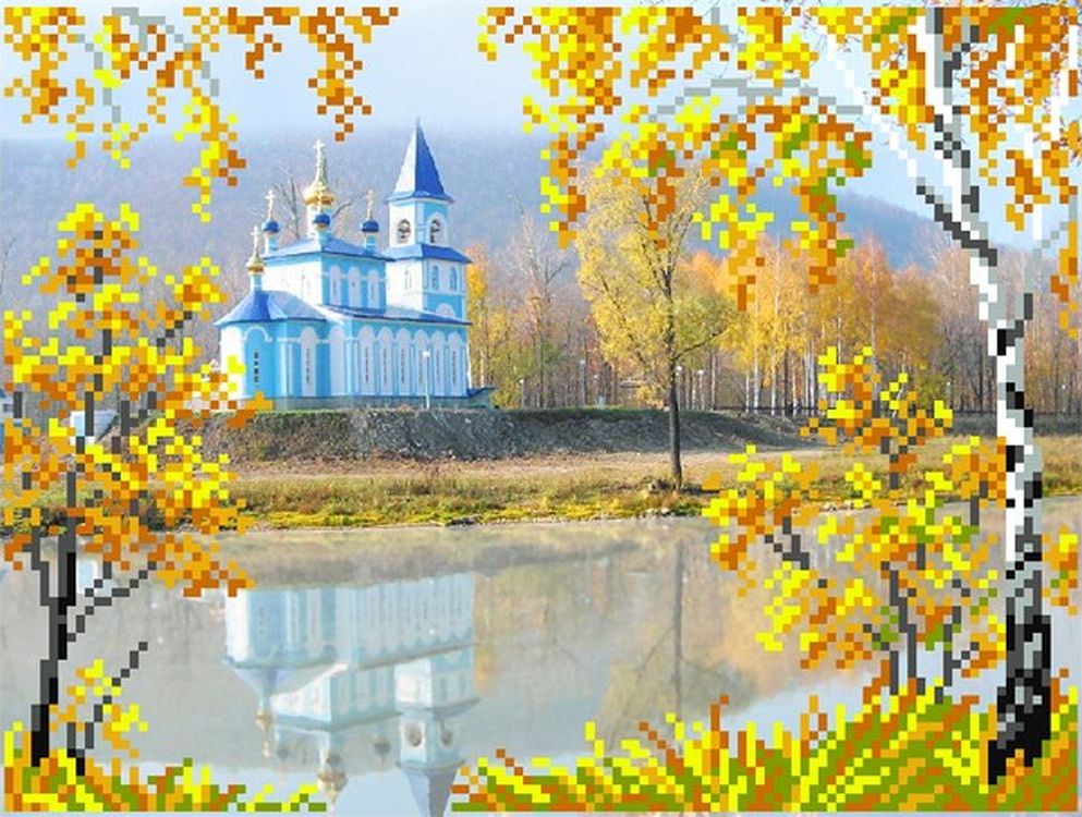 

Рисунок на шелке «Тихий берег»