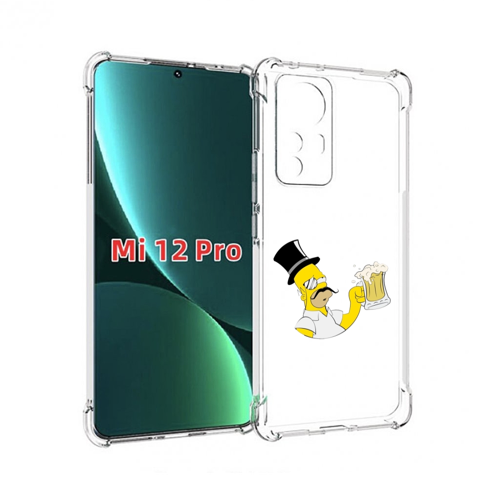 

Чехол MyPads гомер-с-напитком для Xiaomi 12S Pro, Прозрачный, Tocco