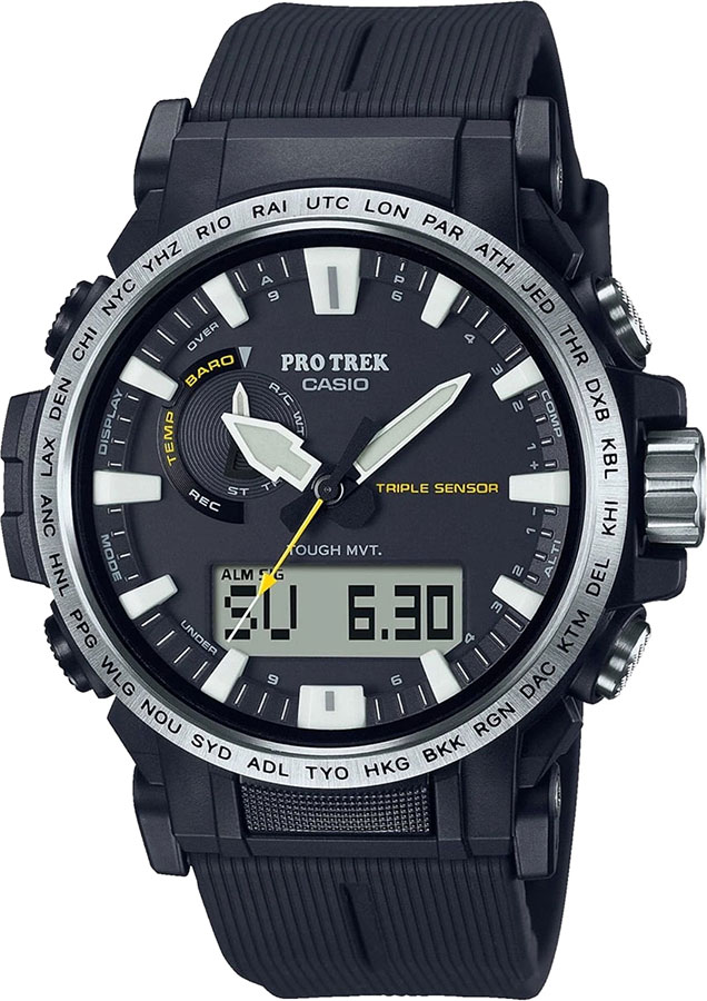 

Наручные часы унисекс Casio PRW-61-1A черные, PRW-61-1A